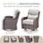 5-Piece Outdoor Courtyard Sofa Conversation Set With Ottomans-1036070749-1036070736
