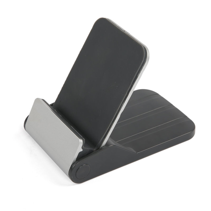 M&T Displays Foldable Universal Phone Stand – Gray-Black Adjustable Desktop Holder for 5–7 Inch Smartphones, Tablets, iPads, E-Readers – Portable Non-Slip Foldable Design for Home, Office, or Business