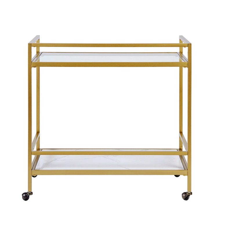 Meendert Marble Top Kitchen Cart