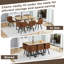 Ensemble de table de salle à manger moderne en MDF et métal peu encombrant, parfait pour les petites cuisines