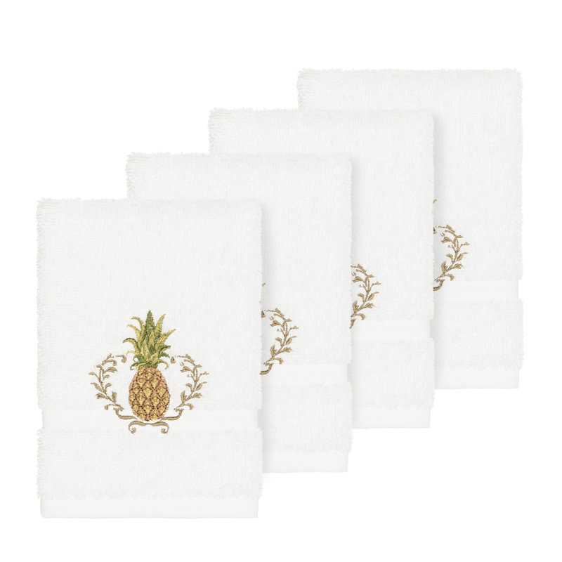 Welcome Turkish Cotton Washcloth, White