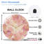 Horloge murale scintillante avec chiffres dorés et horloge murale 12 po