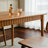 Cherry Wood Color Rectangular Solid Wood Dining Table