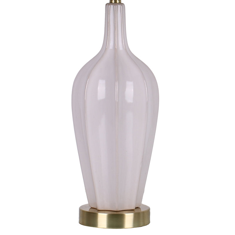 Isabelo Ceramic Table Lamp, Cream