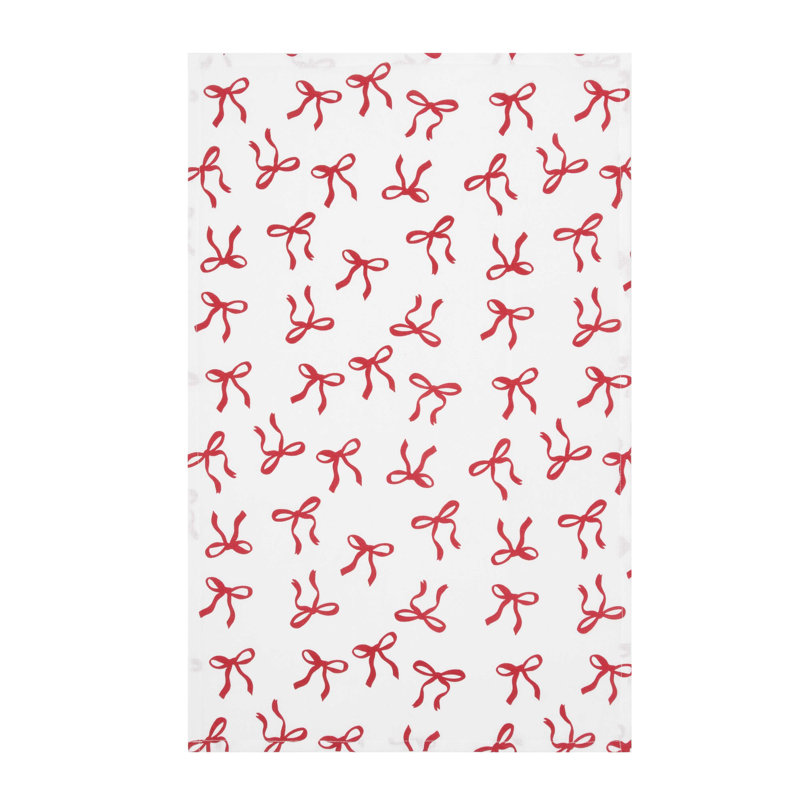Holiday Festive Bows and Ribbons Christmas Towel