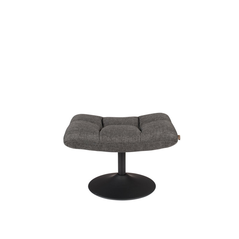 Bar Ottoman, Black Polyester