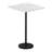 Side Table with White Stone Base and Black Surface-111780105-111780107-111780108
