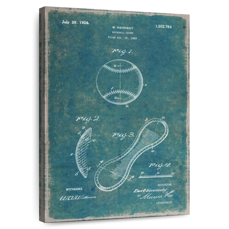 Baseball Cover Patent, 36" H x 24" W