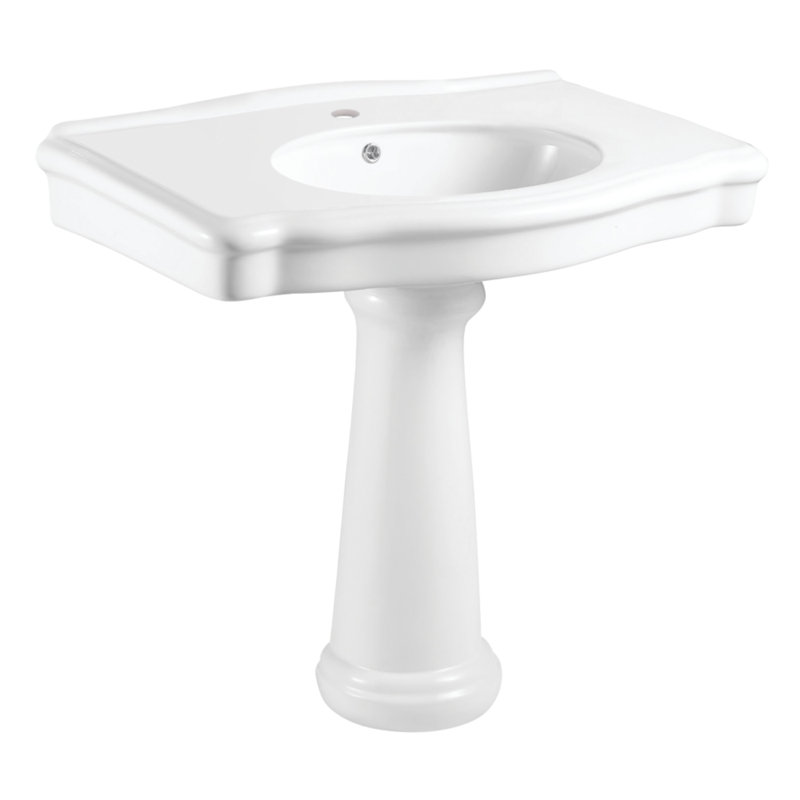 Kingston Brass Sovereign 35-Inch Ceramic Pedestal Sink, Single 