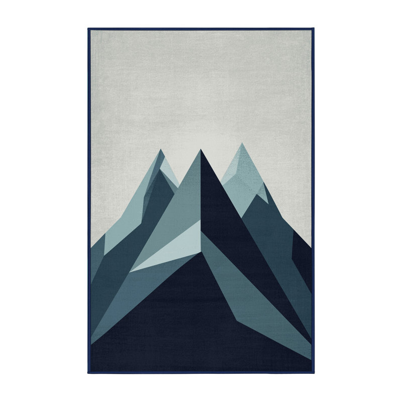 Tapis gris délavé à la machine Pacchiana, 2 pi x 3 pi