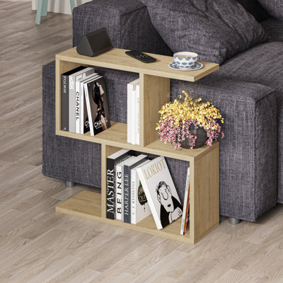 Barbara Side Table Modern 2-Tier Design with Storage Compartments