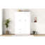 Garde-robe 2 tiroirs 3 portes blanc