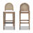 Berthile 30.5" Curved Back Bar Stool, Set Of 2, Ebony Boucle-1773887728