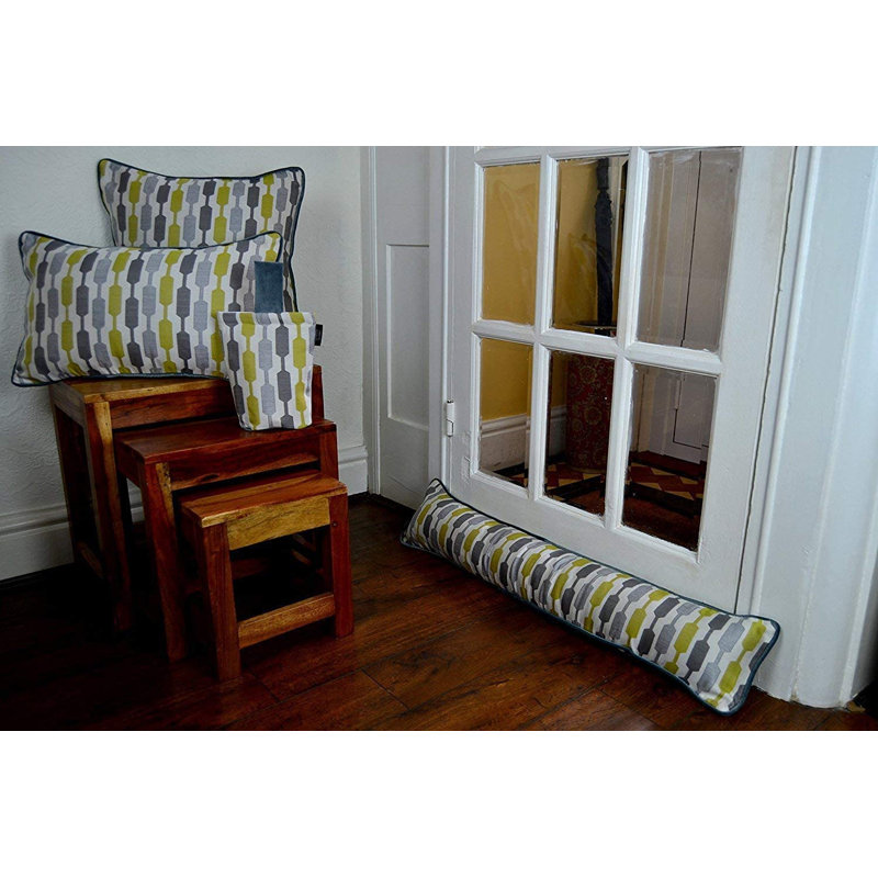 Ephraim Geometric Filled Fabric Draught Excluder, Yellow