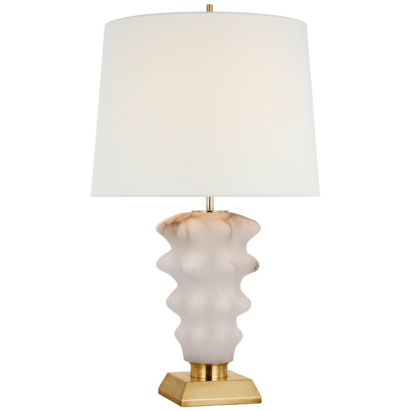 Luxor Table Lamp, Alabaster/Hand-Rubbed Antique Brass