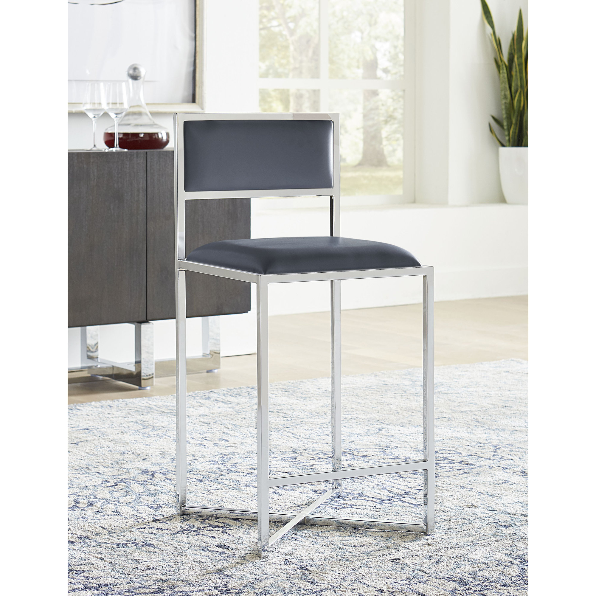 Malen Counter & Bar Stool, Cobalt, Counter Stool (26” Seat Height)