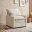 Chaise d'appoint avec coussin à double couche, coussin lombaire et deux poches de rangement latérales pour le salon-1079910903
