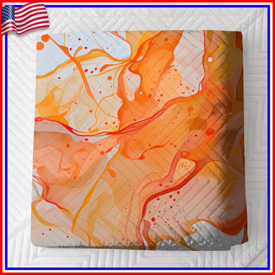 Couvre-lit matelassé orange fluide