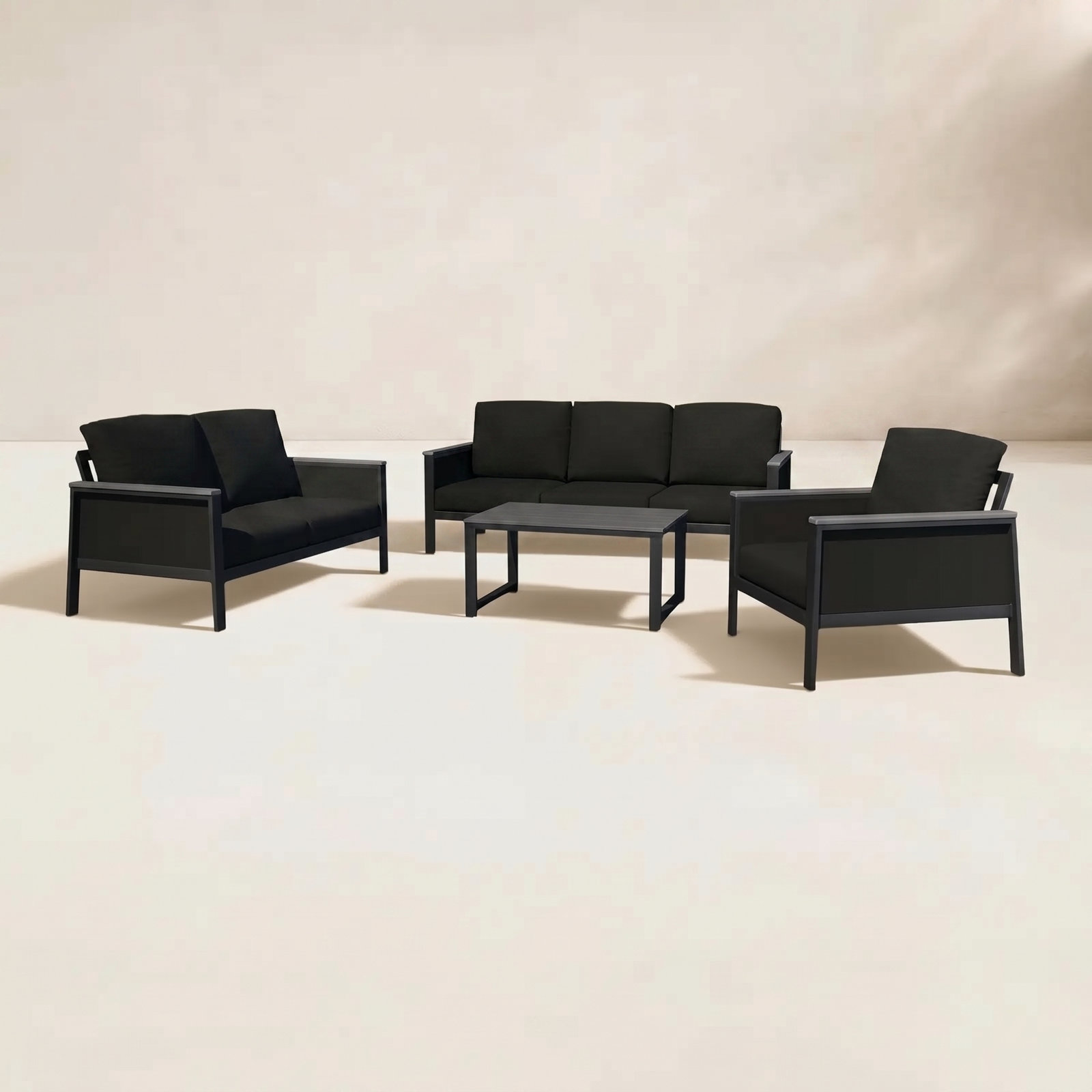 Townsend 8-Person Sunbrella® Patio Seating Group, Canvas Black