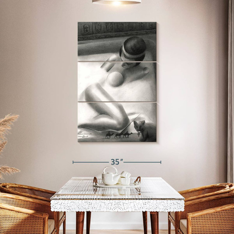 Leisha Bathing Cleopatra, 50" H x 32" W