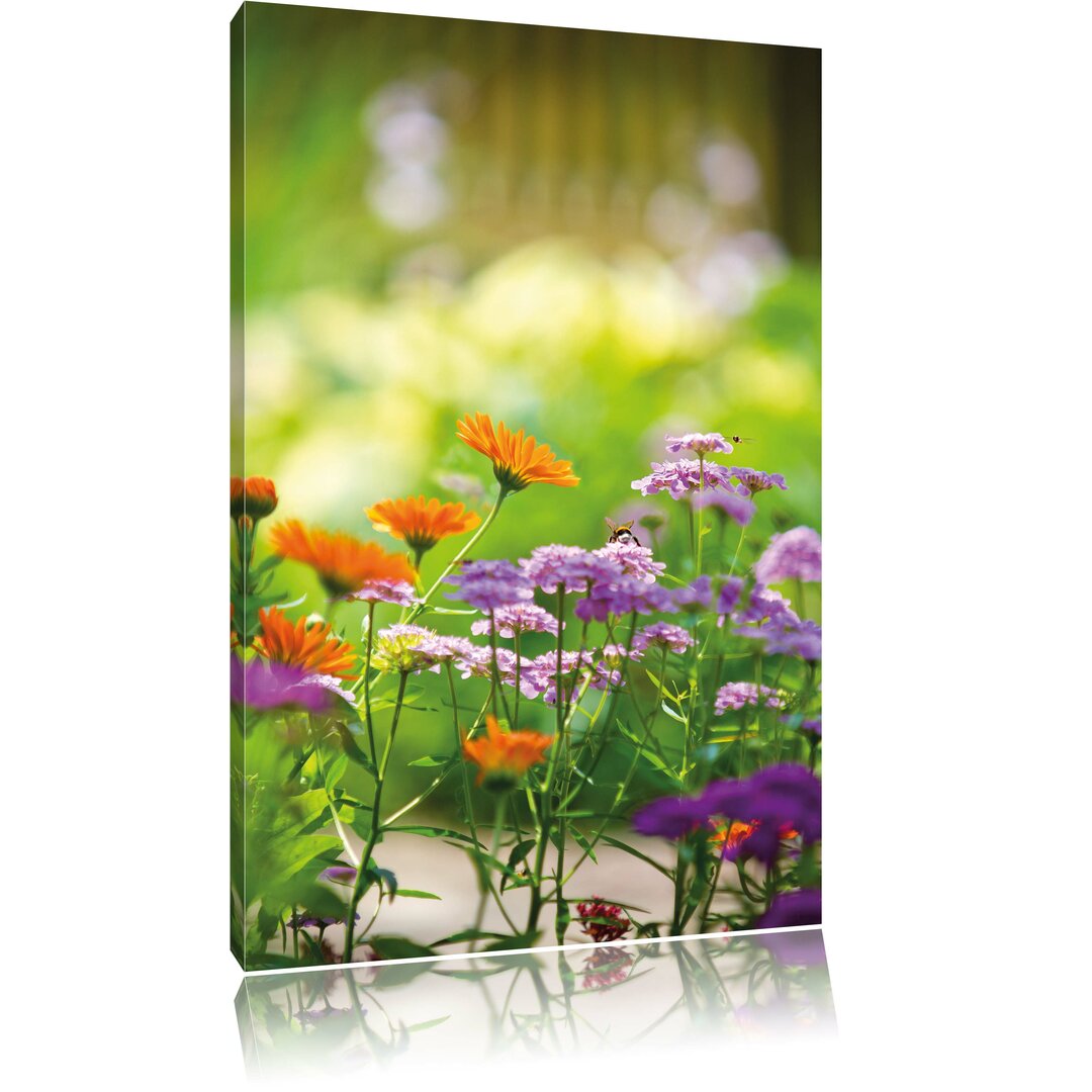 Leinwandbild Blumenwiese, Fotodruck