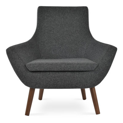 Rebecca Wood Lounge Chair in Wool