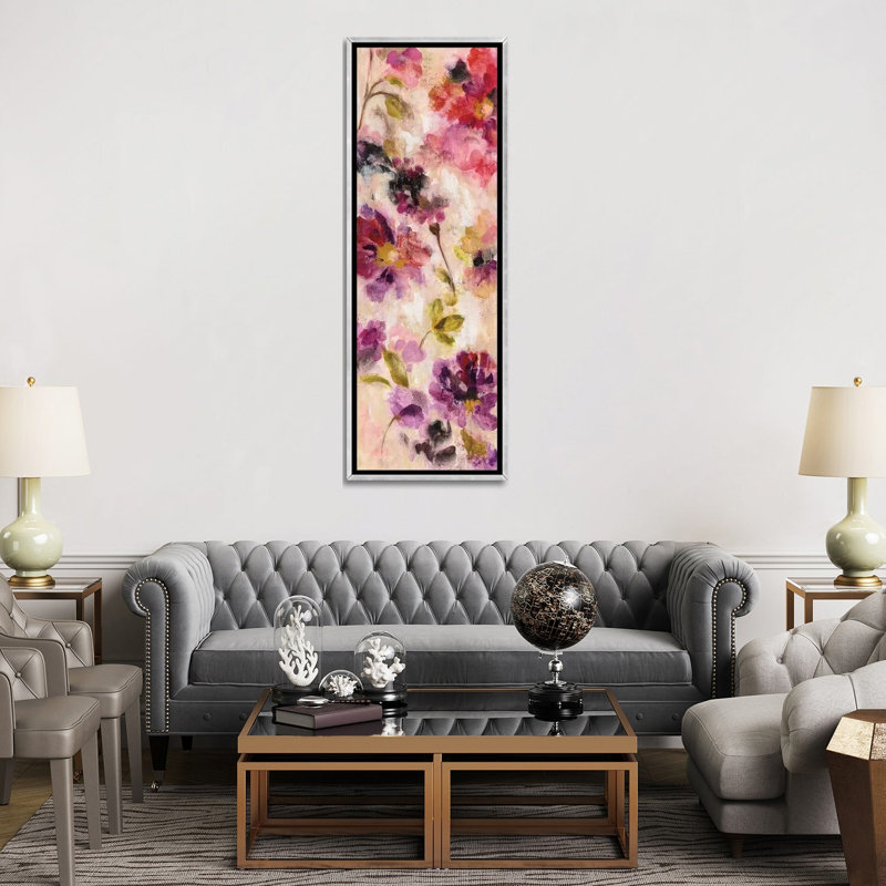«Exuberant Florals II» par Silvia Vassileva, reproduction d'art panoramique sur toile, H 72 po x l 24 po x P 1,5 po