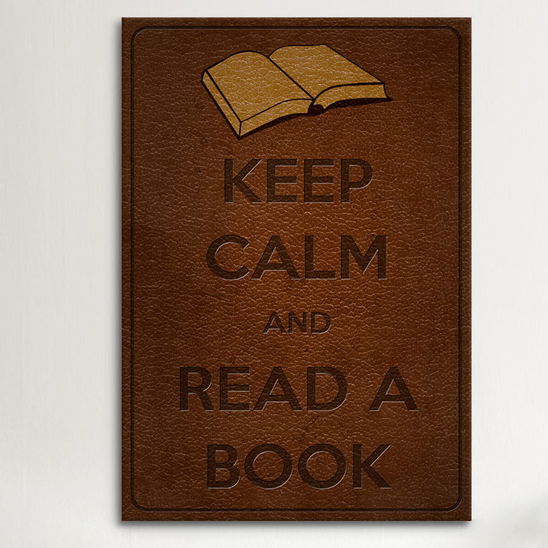 Keep Calm and Read a Book, impression sur toile, H 26 po x l 18 po x P 1,5 po