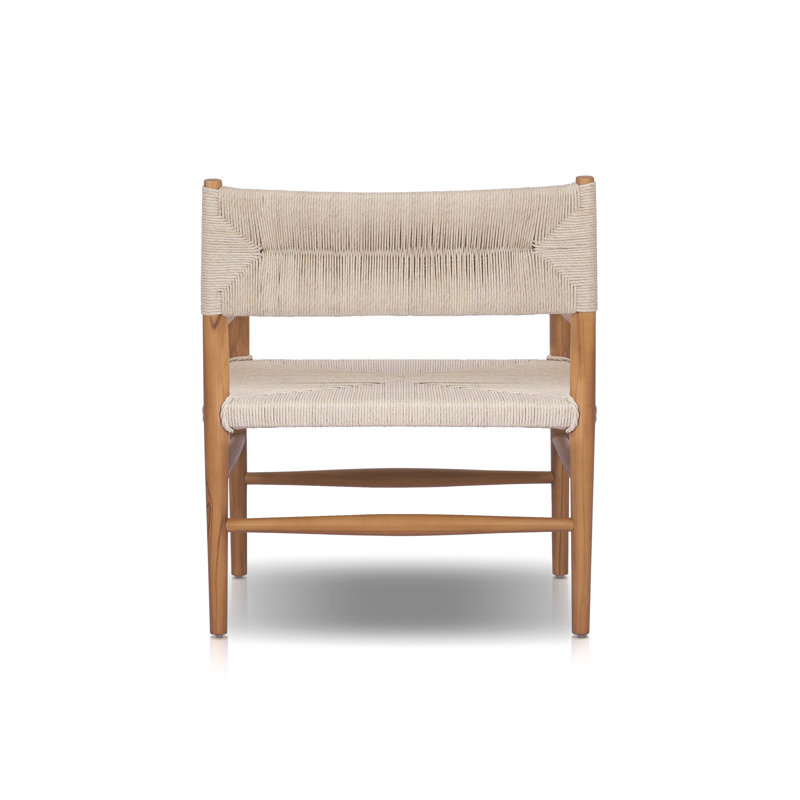 Lomas Outdoor Dining Armchair, Natural Teak/Light Brown