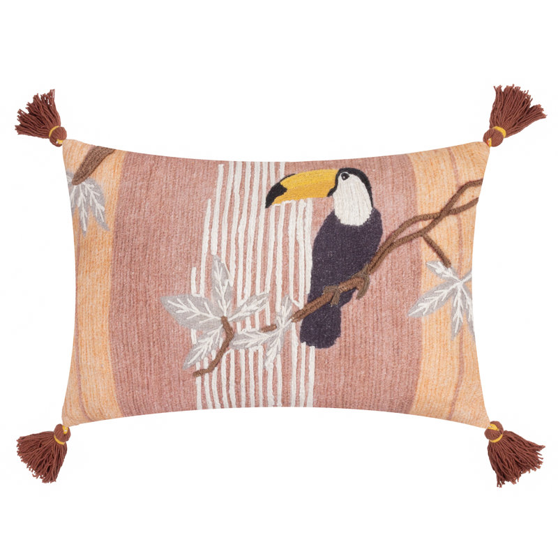 Amero Abstract Orange Rectangular Throw Pillow Cover