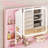 Ato Vanity Desk with Mirror and Lights, Vanity Tables with 7 Drawers, Makeup Vanity with Tri-Folding 3 Colors Lighting Mirror and Cushioned Stool, Big Vanities Perfect for Bedroom, White-315565999