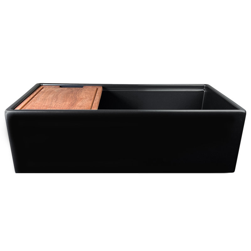 Cape 33'' L Single Basin Kitchen Sink, Matte Black