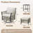 5 Piece Outdoor Patio Set, All-Weather Rattan Patio Swivel Glider Chairs Set Of 2 With Removable Cushions, 2 Ottomans, And A Side Table, Outdoor Conversation Set For Patio, Porch, Backyard-360253336