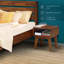 2-Pcs Bedroom Set – Solid Wood King Platform Bed Frame & Matching Nightstand, Mid-Century Modern, Walnut Finish, 800 lbs Capacity, No Box Spring Needed-91715942-91715943