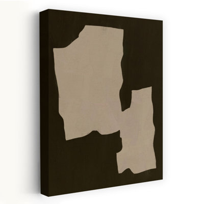 Organic Neutral Shapes 1 Piece Wrapped Canvas Wall Art