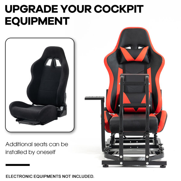 Anman Racing Simulator Cockpit Stand With Racing Seat, Wheel Shifter ...