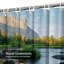 Rideau de douche avec 12 crochets California Valley River Sunset Landscape-1875712881