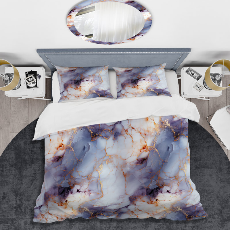 Literie Enchanted, Housse de couette pour grand lit et 2 taies décor