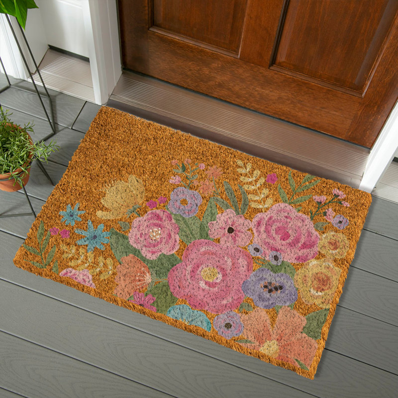 Tapis en fibre de coco Bunny Blooms Spring, 36 po x 24 po