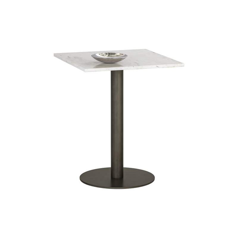 Square Marble Dining Table, 30”H x 24”L x 24”W