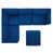Bleu 100% polyester est en rupture de stock