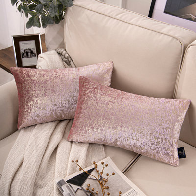 Bronzing Velvet RY Collection Polyester Throw Pillow Cover & Insert