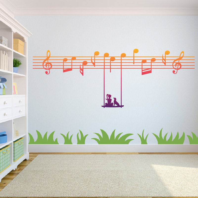 Adhésif décoratif notes musicales