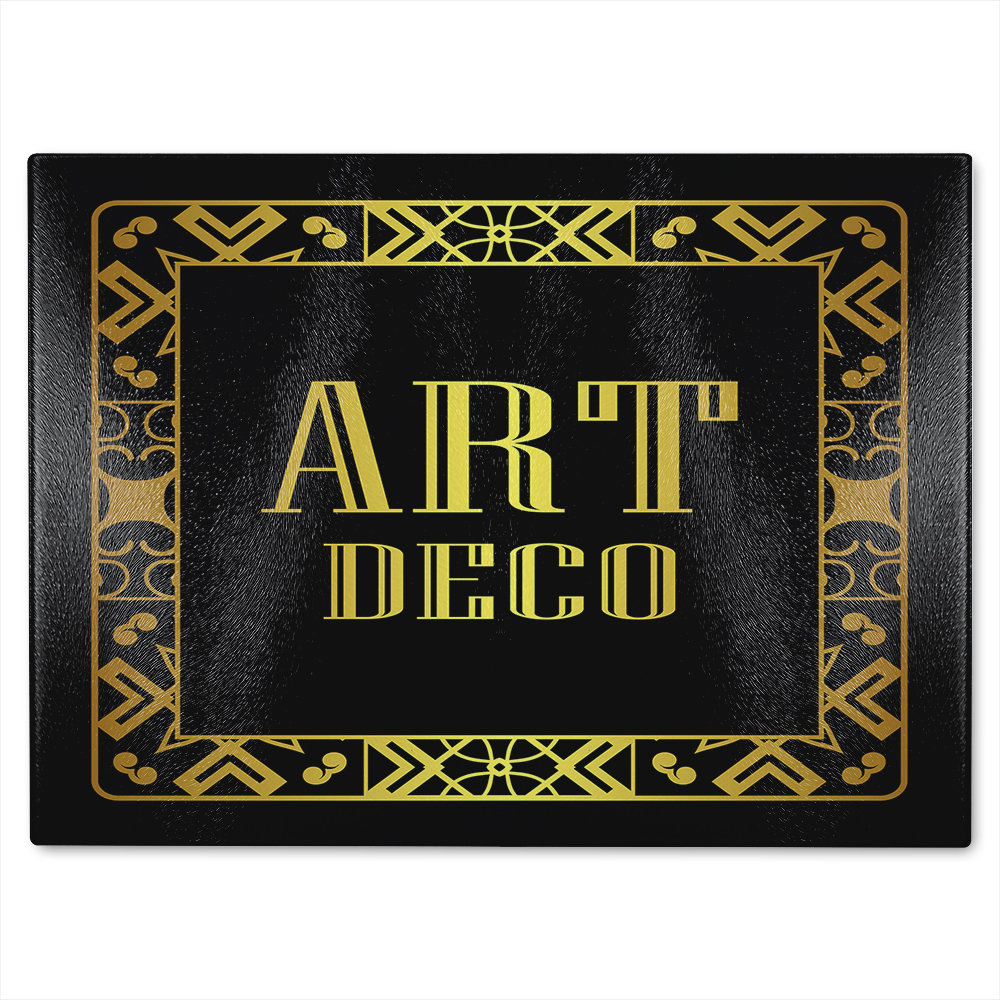 Art Deco Glass Chopping Board