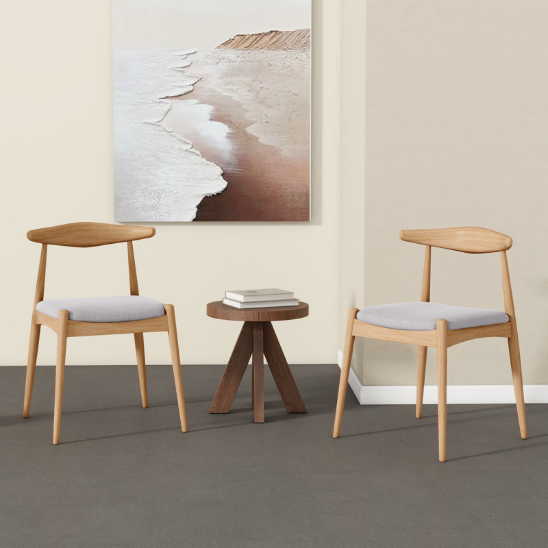 Chaise d'appoint Drumawillin, Beige, Chêne naturel