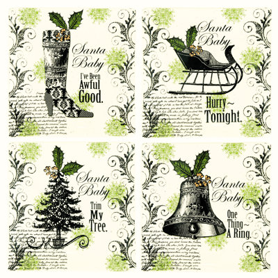 Lowell 'Santa Baby' Plate (Set of 4)