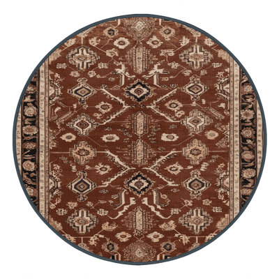 Machine Washable Persian Brown Area Rug