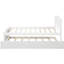 Lit plateforme simple avec lit gigogne en blanc - Fabrication en bois massif pour un confort maximal élégant et pratique
