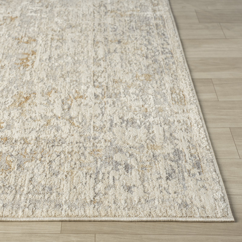 Melby Ivory/Beige Traditional Floral Filigree Power-loomed Indoor Area Rug, Rectangle 5' x 7'10"