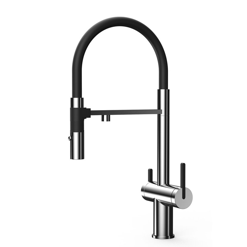 DAX Pull Out Kitchen Faucet, Brushed Nickel
